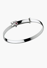 little nice silver angel july birthstone baby bracelet